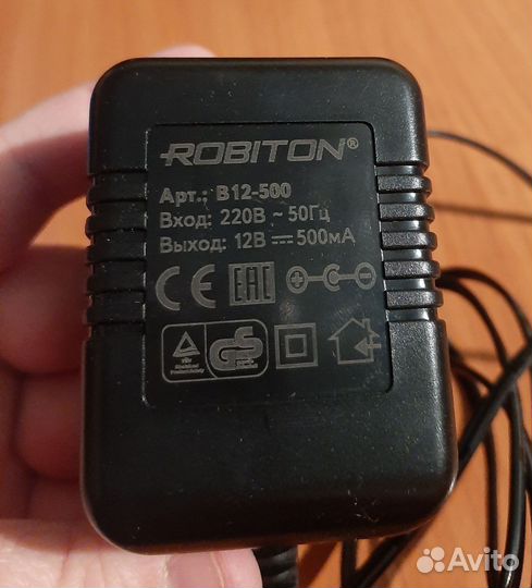 Адаптер/блок питания robiton B12-500 зарядное