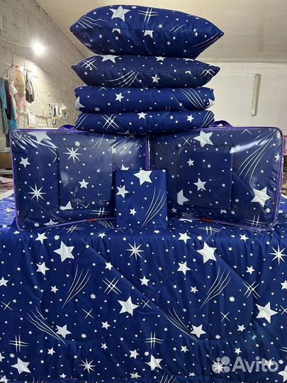 Постельный комплект с одеялом без подушек евро