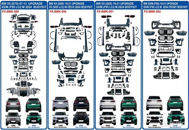 Обвес на BMW X4 f26/g02. BMW X5 e70/f95/g05