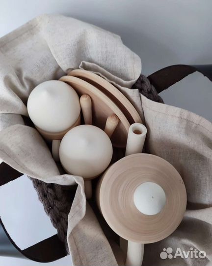 Чайный набор для детской кухни в корзинке, новый