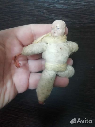 Старинная ватная ёлочная игрушка