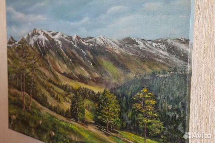 Картина Горы Кавказа. масло