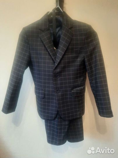 Школьный костюм для мальчика синий 128