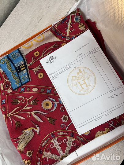 Палантин hermes оригинал с документом 2010 г