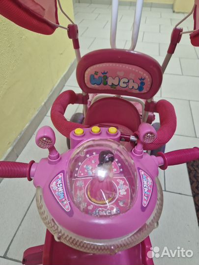 Детский трехколесный велосипед-коляска