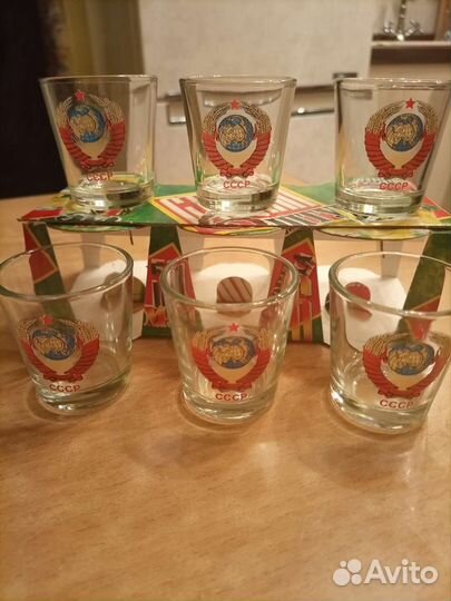 Стопки с символикой СССР. Новые