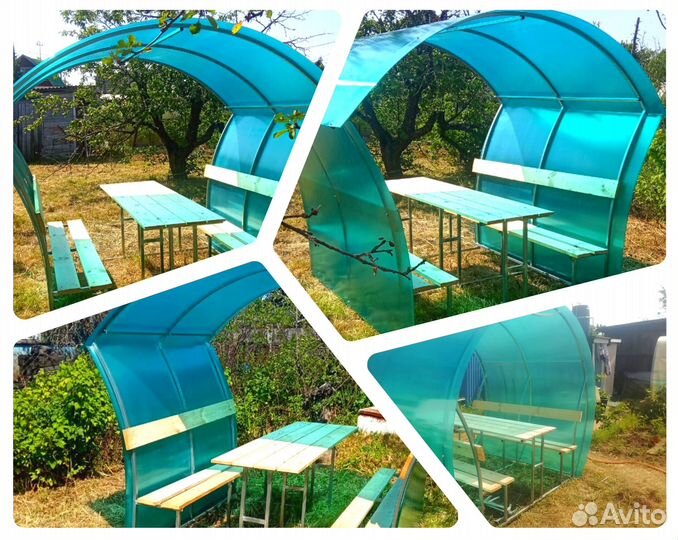 Беседки на дачу из поликарбоната