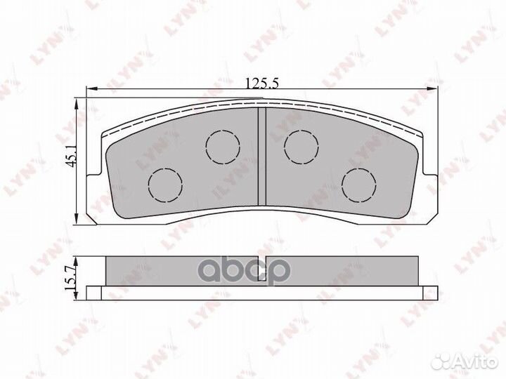 Колодки тормозные дисковые BD-4602 lynxauto