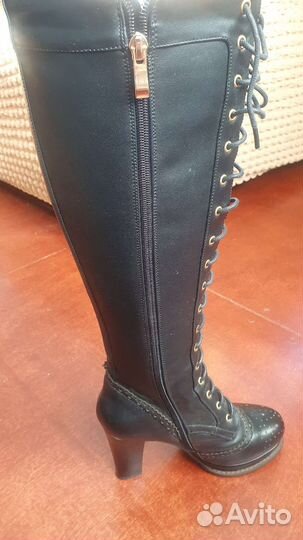 Сапоги кожанные осень весна женские 37