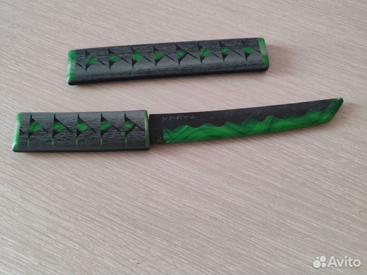 Деревянный ножик Tanto malachite из игры standoff2