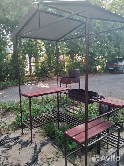 Мангал с крышей