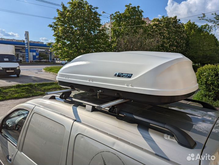 Автобокс на крышу Турино 410л, 177х46х81, белый