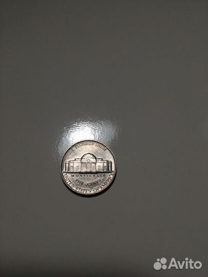 5 центов США 1960 г без обознач. монетного двора