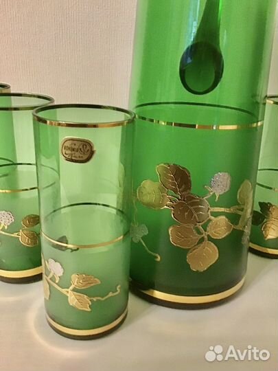 Кувшин и стаканы Богемия