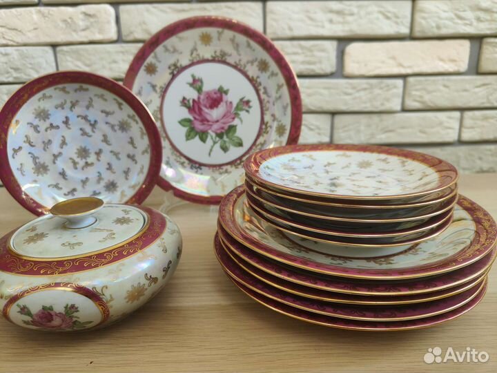 Сервиз чайный Роза Volkstedt гдр можно поштучно