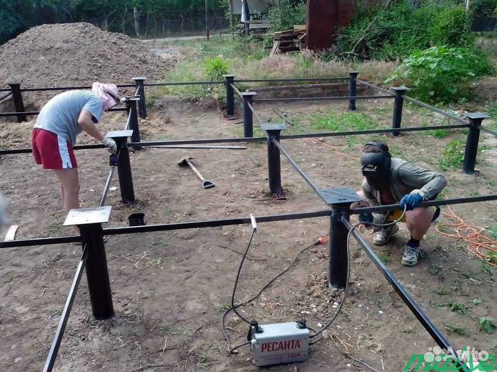 Винтовые сваи.Монтаж винтовых свай