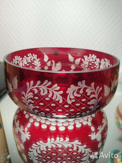 Ваза для цветов хрусталь цветной хрусталь