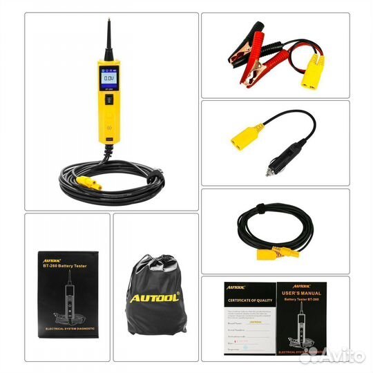 Мультиметр тестер цепей autool BT260, 8 метров