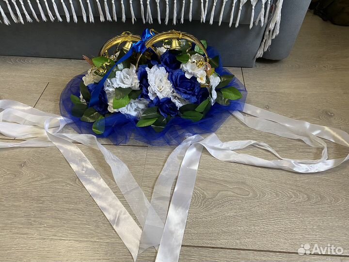 Кольца для украшения свадебной машины