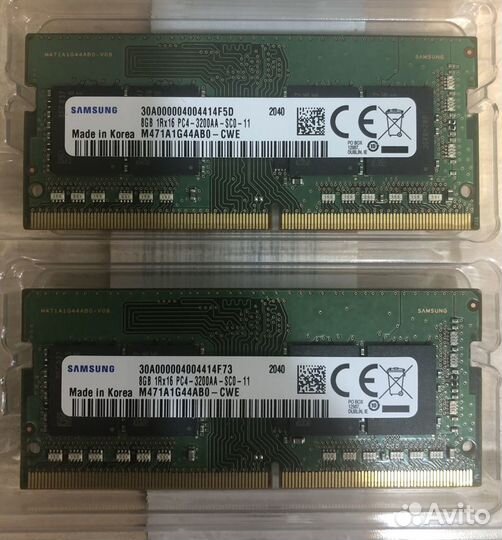 Память для ноутбука DDR4 Samsung 16Gb 3200MHz