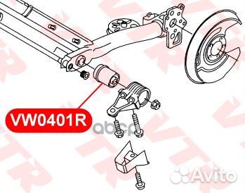 Сайлентблок балки задней подвески (без кронштей