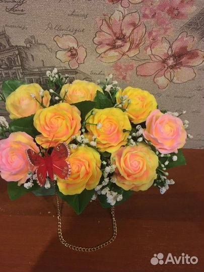 Букет цветов из мыла