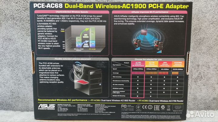 Wifi PCI-e адаптер asus
