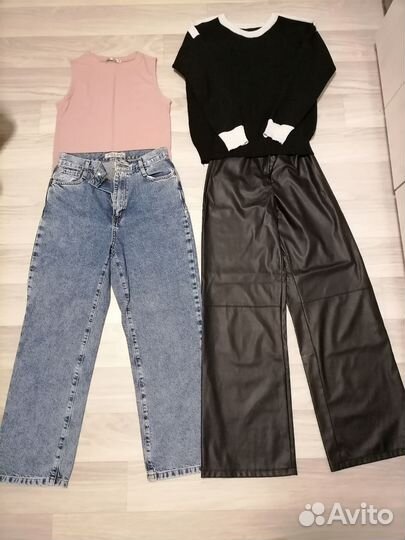 Джинсы, топ, свитер, штаны