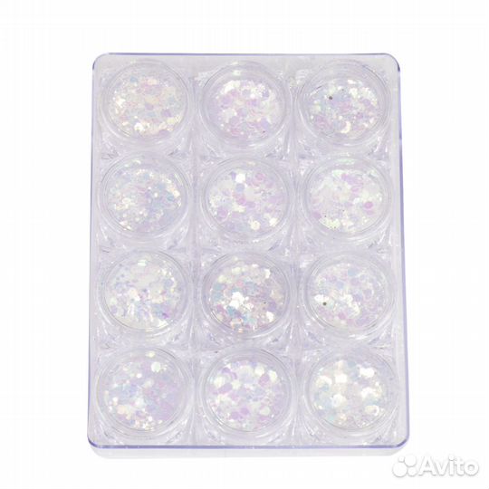 Декор для ногтей, шестигранники разных размеров, 1