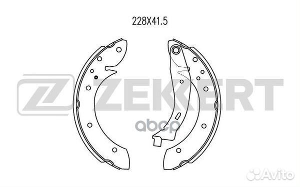 Колодки торм. бараб. задн. Citroen Berlingo I-I