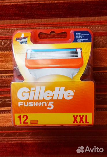 Gillette fusion 5, кассеты для бритья 12 шт
