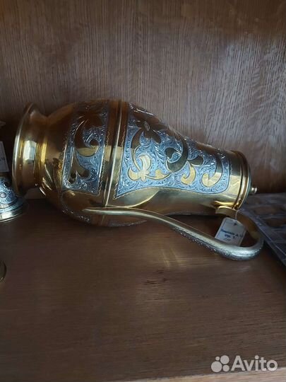 Серебряный кувшин с позолотой 2300грамм