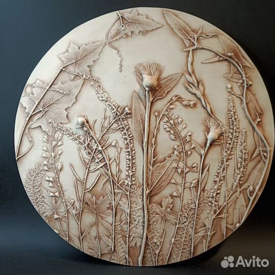 Декоративное панно, ботанический барельеф