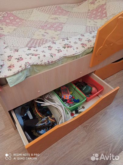 Кровать детская Дельфин с матрасом