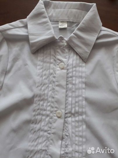 Блузка-рубашка белая