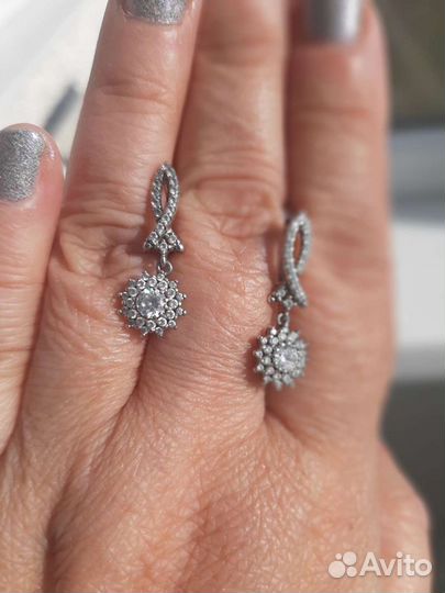 Серьги серебро