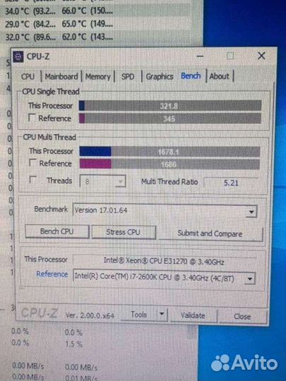 Процессор CPU Intel Xeon E3 1270 Socket LGA1155