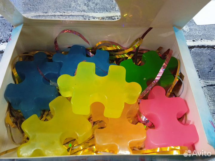Подарочный набор пазлы из натурального мыла