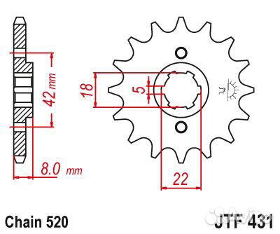 Звезда ведущая JTF431 15