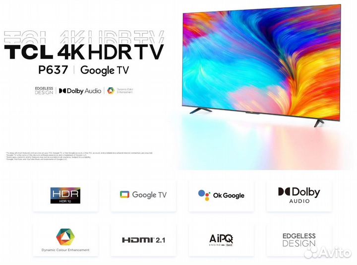Телевизор TCL 65P635 4K Android TV