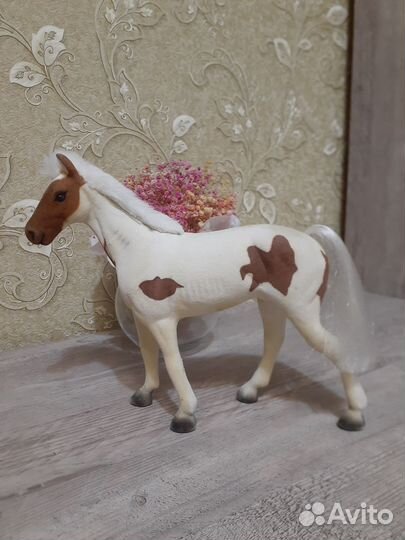 Лошадка флок, лошадки для куклы, бархатные