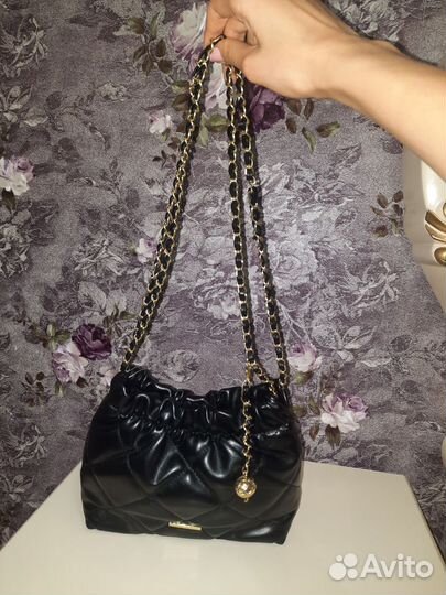 Сумка женская черная маленькая экокожа