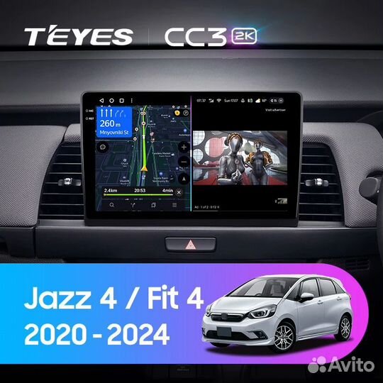 Магнитола для Honda Jazz 4 Teyes CC3 2k 4/64