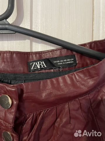 Кожаная юбка zara