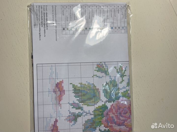 Вышивка крестом розовая нежность, чудесная игла