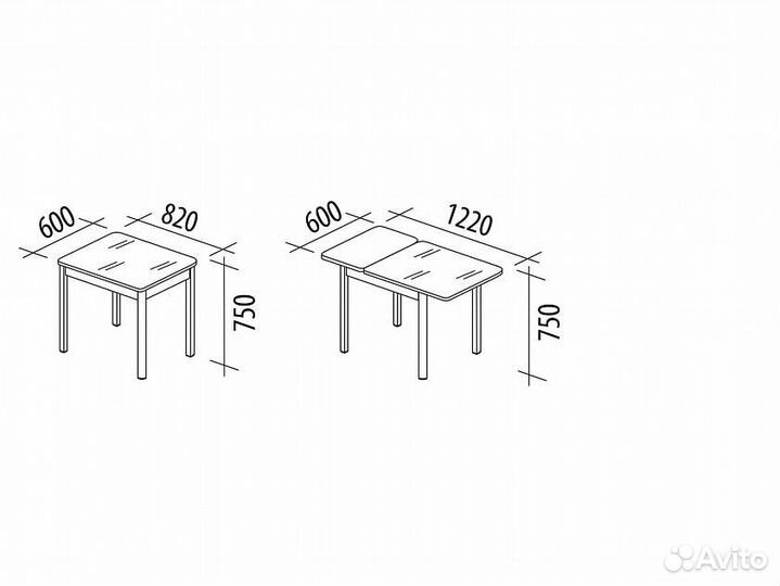 Стол раскладной 2/4 Орфей-42. В упаковке
