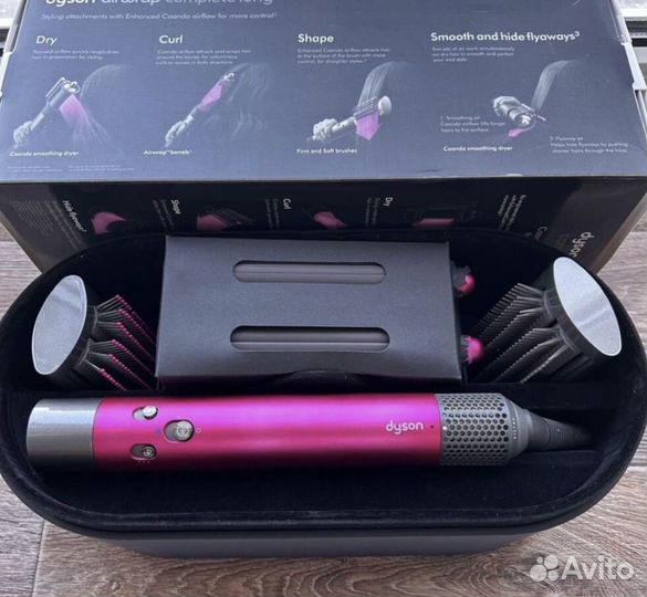 Стайлер dyson airwrap long розовый б/у