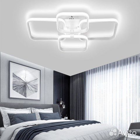 Люстра светодиодная потолочная новая, 10-30м2