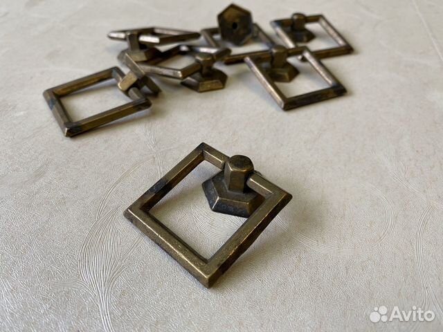 Мебельная ручка кольцо под старину Италия