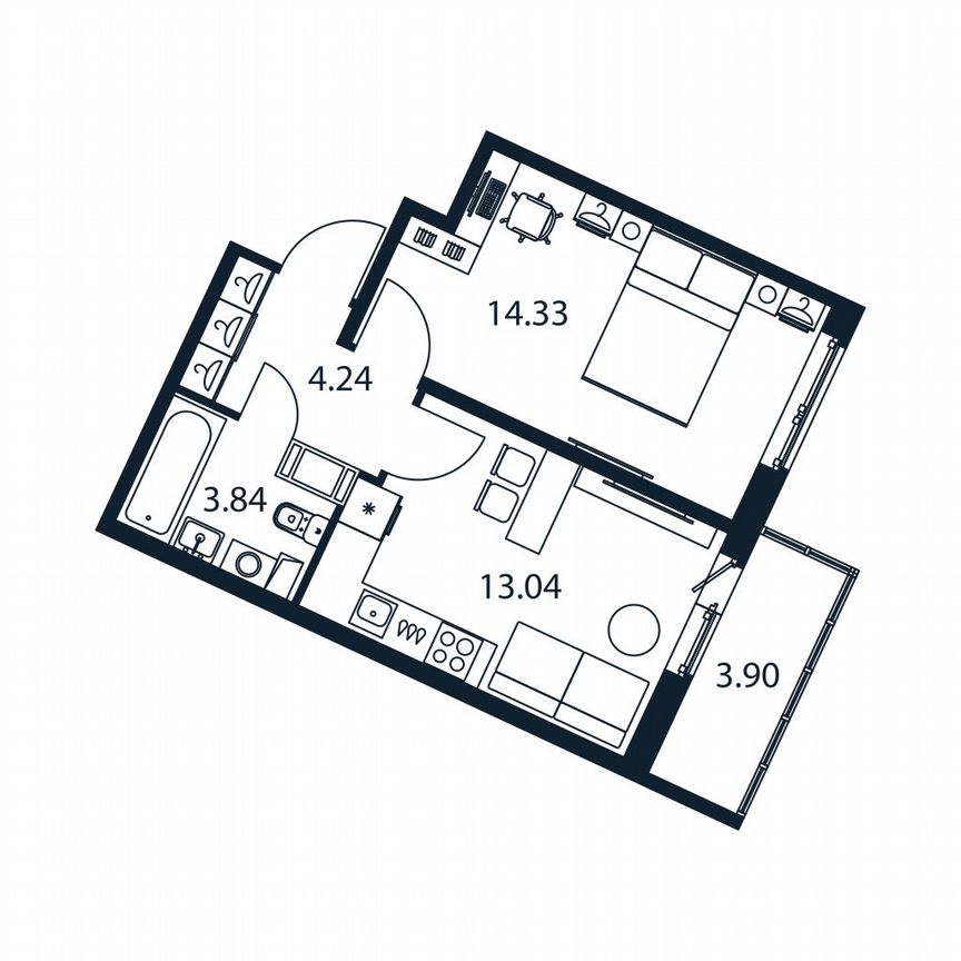 1-к. квартира, 37,4 м², 6/12 эт.